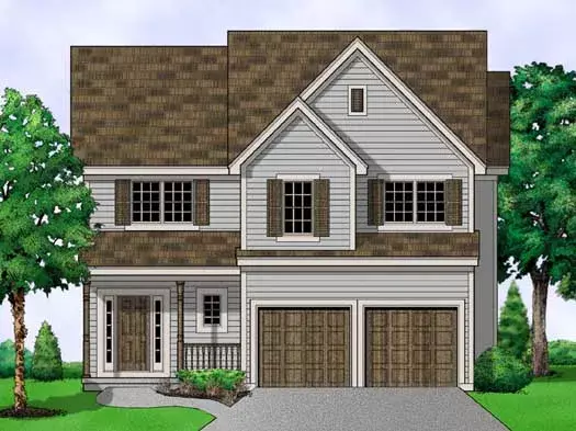 Traditional house plans 21-724 - front exterior, 1,760 sq ft, 3 bed, 2 bath house plans | Monster House Plans