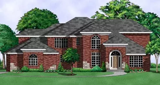 Mediterranean house plans 21-725 - front exterior, 6,615 sq ft, 6 bed, 6 bath house plans | Monster House Plans