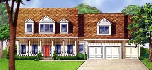 Country house plans 21-736 - front exterior, 4,226 sq ft, 4 bed, 3 bath house plans | Monster House Plans