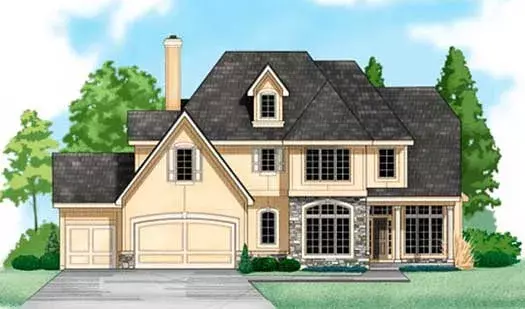 Traditional house plans 21-751 - front exterior, 3,182 sq ft, 4 bed, 4 bath house plans | Monster House Plans