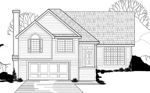 Traditional house plans 21-766 - front exterior, 1,647 sq ft, 4 bed, 2 bath house plans | Monster House Plans