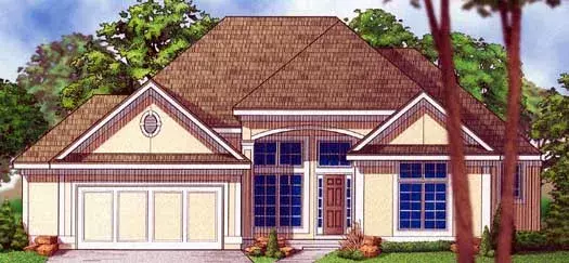 Traditional house plans 21-779 - front exterior, 2,809 sq ft, 4 bed, 4 bath house plans | Monster House Plans