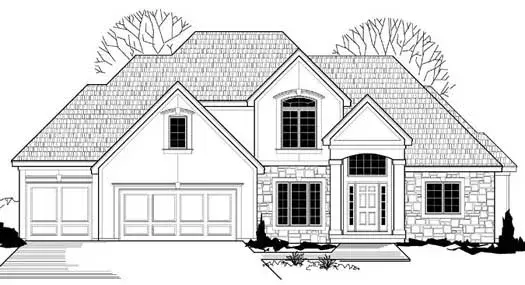 Traditional house plans 21-814 - front exterior, 3,073 sq ft, 4 bed, 3 bath house plans | Monster House Plans