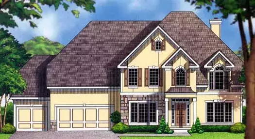 Traditional house plans 21-815 - front exterior, 2,907 sq ft, 4 bed, 3 bath house plans | Monster House Plans