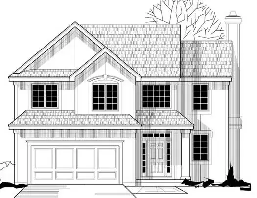 Traditional house plans 21-821 - front exterior, 1,444 sq ft, 3 bed, 2 bath house plans | Monster House Plans