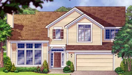 Traditional house plans 21-824 - front exterior, 2,311 sq ft, 3 bed, 2 bath house plans | Monster House Plans