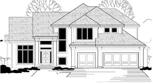 Traditional house plans 21-831 - front exterior, 4,630 sq ft, 5 bed, 4 bath house plans | Monster House Plans