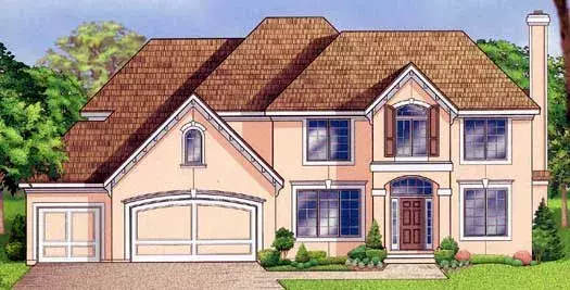 Traditional house plans 21-839 - front exterior, 3,290 sq ft, 4 bed, 3 bath house plans | Monster House Plans