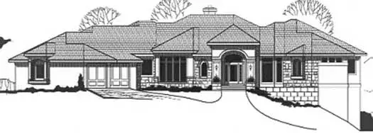 Contemporary house plans 21-920 - front exterior, 5,100 sq ft, 4 bed, 4 bath house plans | Monster House Plans