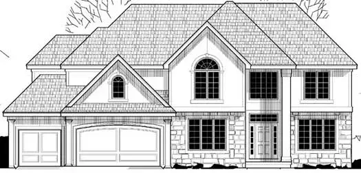 Traditional house plans 21-933 - front exterior, 3,707 sq ft, 4 bed, 3 bath house plans | Monster House Plans