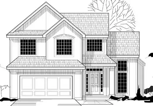 Traditional house plans 21-969 - front exterior, 1,614 sq ft, 3 bed, 2 bath house plans | Monster House Plans