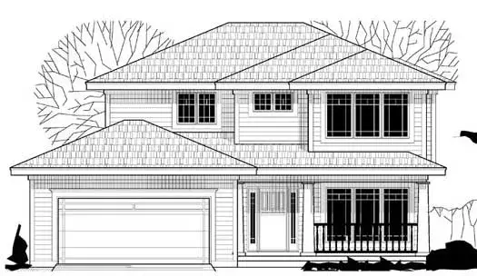 Traditional house plans 21-977 - front exterior, 1,624 sq ft, 3 bed, 2 bath house plans | Monster House Plans