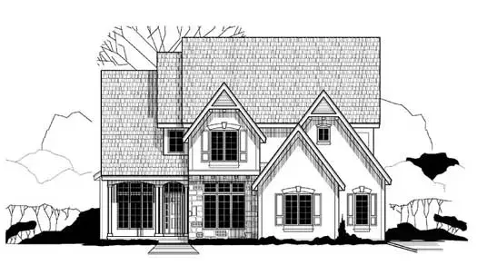 European house plans 21-981 - front exterior, 3,149 sq ft, 4 bed, 3 bath house plans | Monster House Plans
