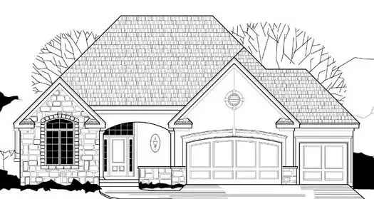 Traditional house plans 21-990 - front exterior, 3,147 sq ft, 4 bed, 3 bath house plans | Monster House Plans