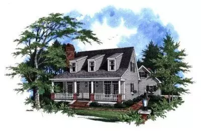 Country house plans 22-120 - front exterior, 1,543 sq ft, 3 bed, 2 bath house plans | Monster House Plans