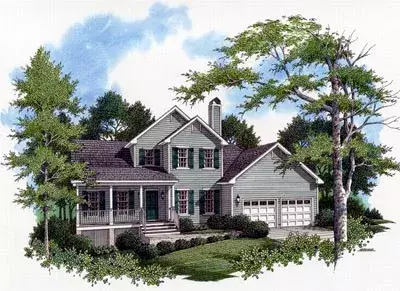 Country house plans 22-126 - front exterior, 1,612 sq ft, 3 bed, 2 bath house plans | Monster House Plans