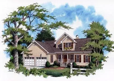 Country house plans 22-130 - front exterior, 1,681 sq ft, 3 bed, 2 bath house plans | Monster House Plans