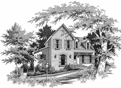 Country house plans 22-138 - front exterior, 1,786 sq ft, 3 bed, 2 bath house plans | Monster House Plans