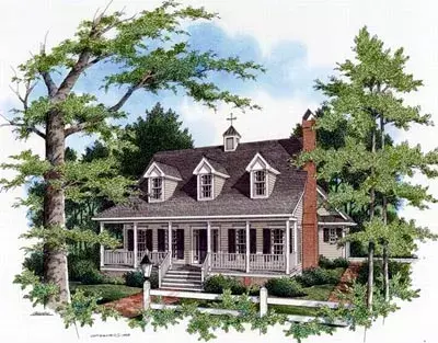 Country house plans 22-140 - front exterior, 1,815 sq ft, 3 bed, 2 bath house plans | Monster House Plans