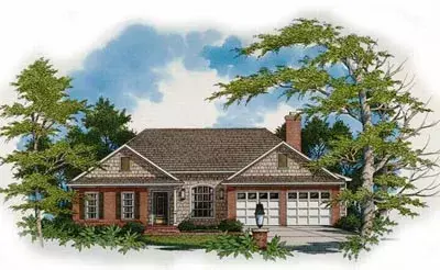 Country house plans 22-144 - front exterior, 1,842 sq ft, 3 bed, 2 bath house plans | Monster House Plans