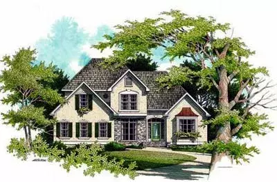 European house plans 22-146 - front exterior, 1,854 sq ft, 3 bed, 2 bath house plans | Monster House Plans