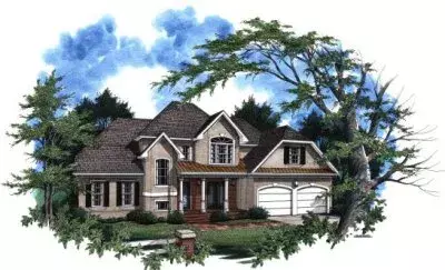 European house plans 22-148 - front exterior, 1,856 sq ft, 3 bed, 2 bath house plans | Monster House Plans