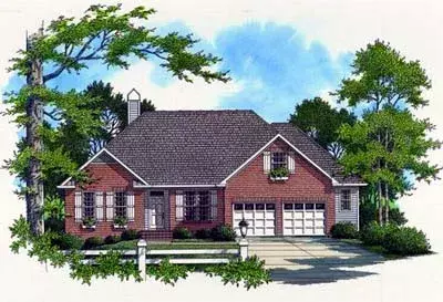 European house plans 22-151 - front exterior, 1,887 sq ft, 3 bed, 2 bath house plans | Monster House Plans