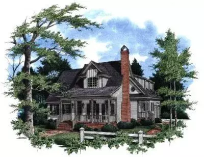 Country house plans 22-159 - front exterior, 2,010 sq ft, 3 bed, 2 bath house plans | Monster House Plans