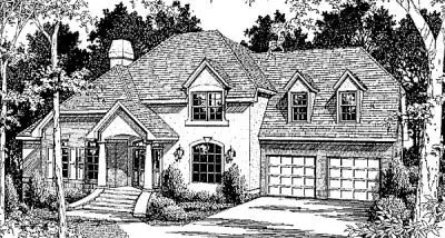 Traditional house plans 22-168 - front exterior, 2,257 sq ft, 3 bed, 2 bath house plans | Monster House Plans