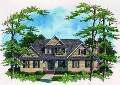 Country house plans 22-172 - front exterior, 2,580 sq ft, 3 bed, 2 bath house plans | Monster House Plans