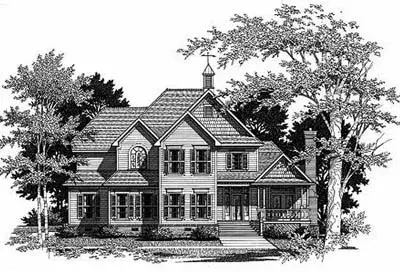 Country house plans 22-175 - front exterior, 3,013 sq ft, 4 bed, 3 bath house plans | Monster House Plans