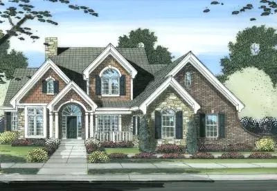 English Country house plans 23-105 - front exterior, 2,873 sq ft, 4 bed, 3 bath house plans | Monster House Plans