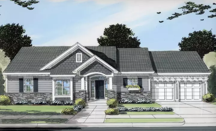 Country house plans 23-120 - front exterior, 1,563 sq ft, 3 bed, 2 bath house plans | Monster House Plans