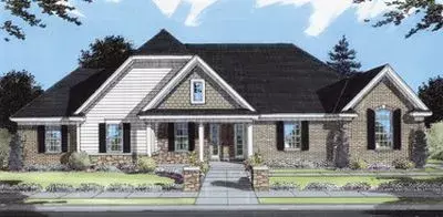 Traditional house plans 23-142 - front exterior, 1,663 sq ft, 3 bed, 2 bath house plans | Monster House Plans