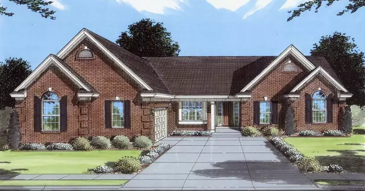 European house plans 23-196 - front exterior, 1,895 sq ft, 3 bed, 2 bath house plans | Monster House Plans