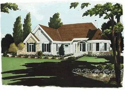 Traditional house plans 23-219 - front exterior, 2,041 sq ft, 4 bed, 4 bath house plans | Monster House Plans