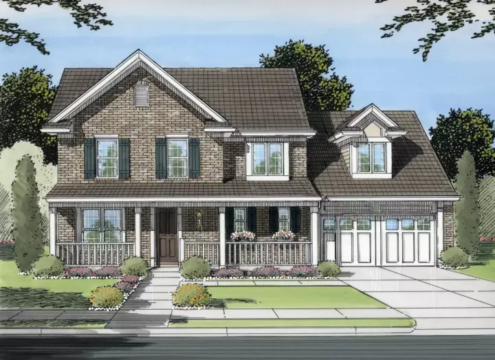 Traditional house plans 23-220 - front exterior, 2,049 sq ft, 4 bed, 2 bath house plans | Monster House Plans