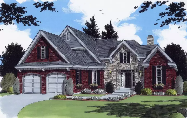 Southern house plans 23-227 - front exterior, 2,288 sq ft, 3 bed, 2 bath house plans | Monster House Plans
