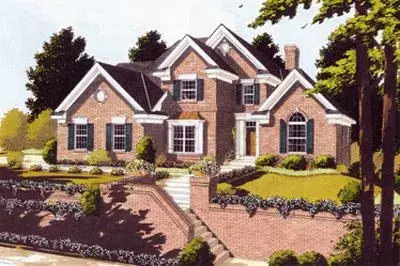 European house plans 23-238 - front exterior, 2,157 sq ft, 4 bed, 2 bath house plans | Monster House Plans