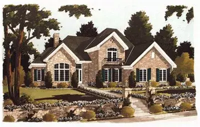 European house plans 23-320 - front exterior, 2,738 sq ft, 4 bed, 3 bath house plans | Monster House Plans