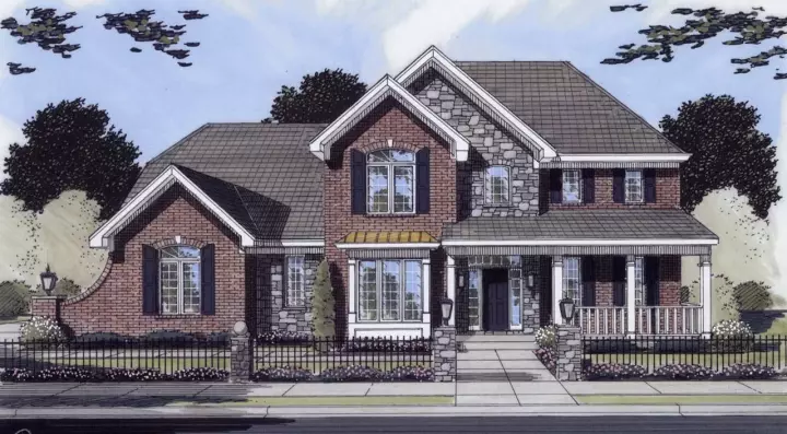 Traditional house plans 23-332 - front exterior, 2,896 sq ft, 4 bed, 2 bath house plans | Monster House Plans