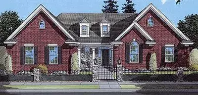 Traditional house plans 23-335 - front exterior, 3,049 sq ft, 4 bed, 3 bath house plans | Monster House Plans
