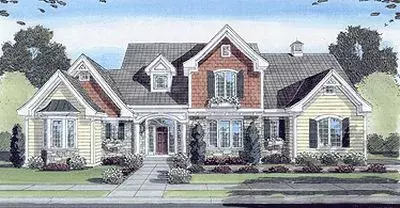 Cottage house plans 23-419 - front exterior, 2,258 sq ft, 3 bed, 2 bath house plans | Monster House Plans