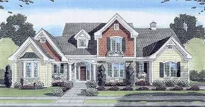 Traditional house plans 23-420 - front exterior, 2,544 sq ft, 4 bed, 2 bath house plans | Monster House Plans