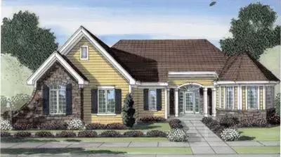 Country house plans 23-423 - front exterior, 1,991 sq ft, 3 bed, 2 bath house plans | Monster House Plans