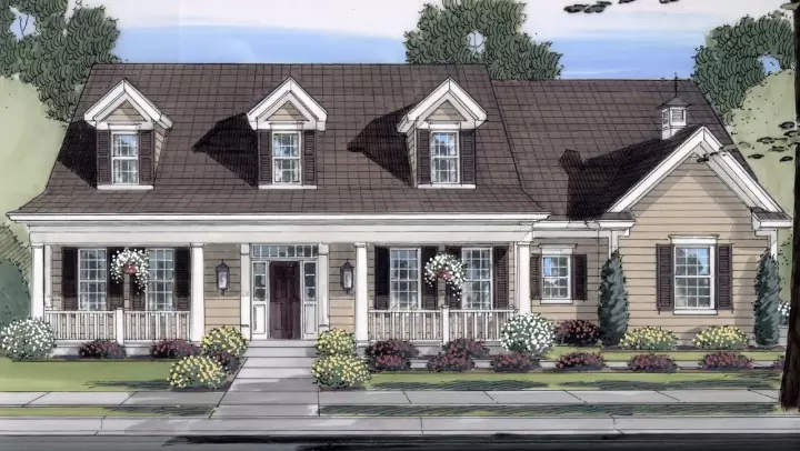 Country house plans 23-431 - front exterior, 2,659 sq ft, 3 bed, 2 bath house plans | Monster House Plans