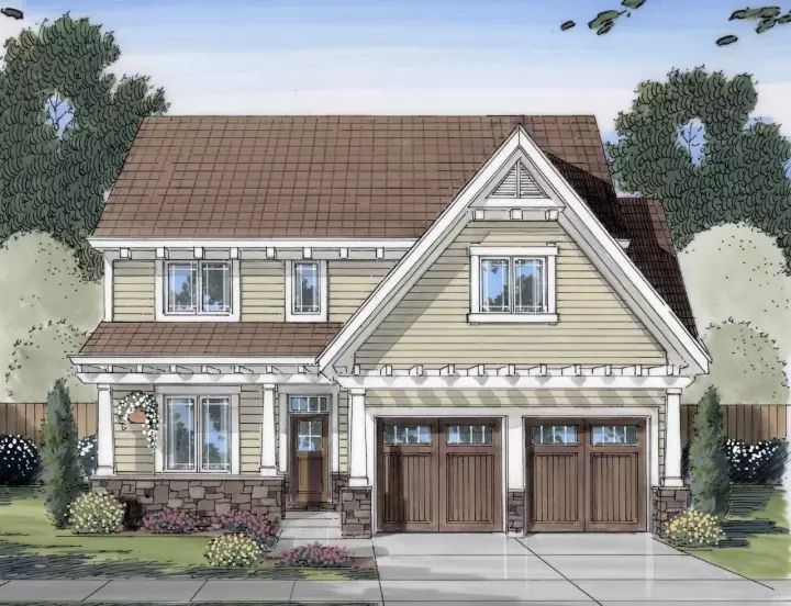 Country house plans 23-433 - front exterior, 2,549 sq ft, 4 bed, 2 bath house plans | Monster House Plans
