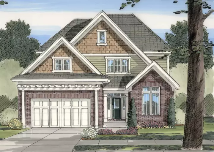 Craftsman house plans 23-434 - front exterior, 2,434 sq ft, 4 bed, 2 bath house plans | Monster House Plans