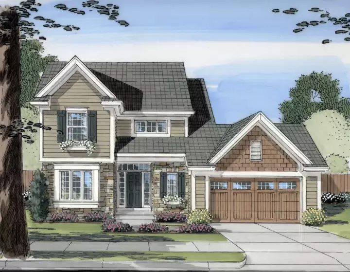 Traditional house plans 23-435 - front exterior, 1,802 sq ft, 3 bed, 2 bath house plans | Monster House Plans