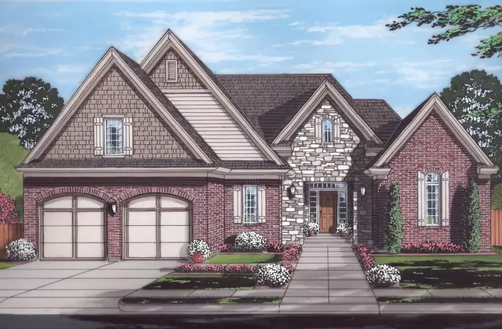Traditional house plans 23-452 - front exterior, 2,586 sq ft, 4 bed, 2 bath house plans | Monster House Plans